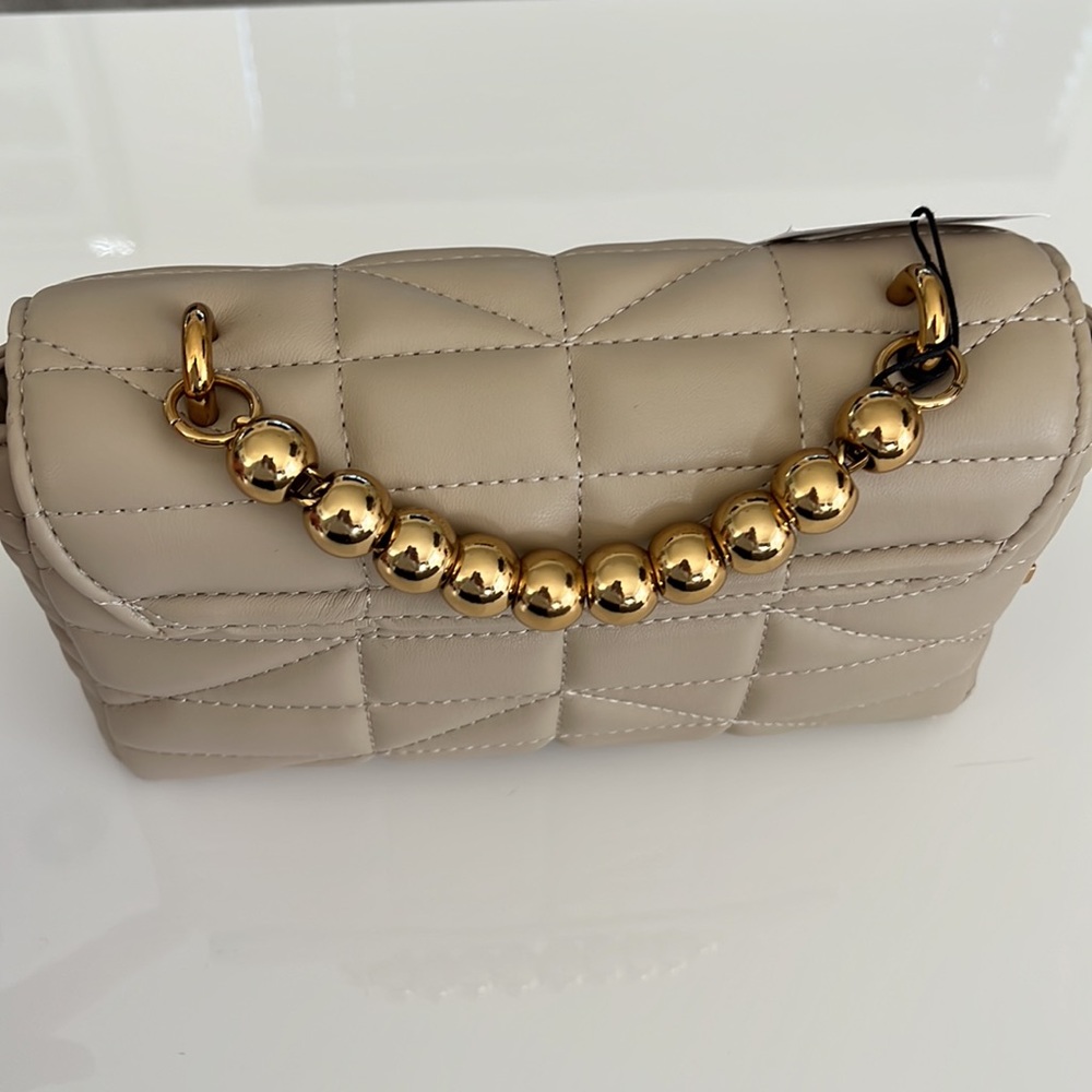 Zara beige quilted crossbody bag - Picture 9 of 16